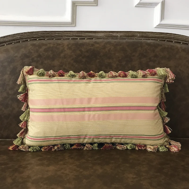 Spring Traditional Stripe Lumbar Pillow Cover 13x22