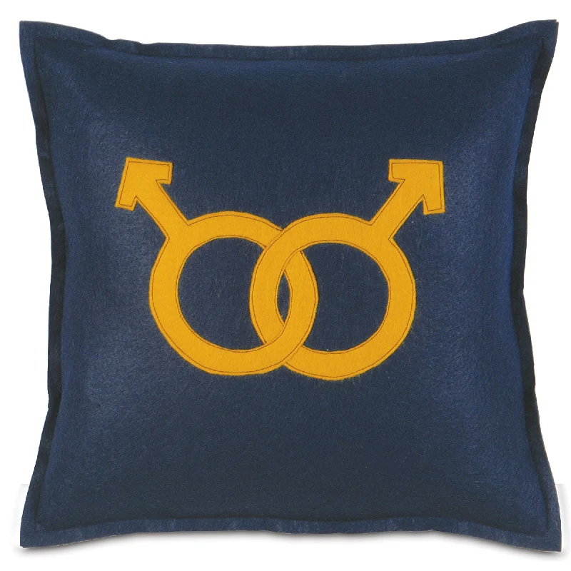 Navy Blue Mars Union Decorative Pillow Cover 16x16