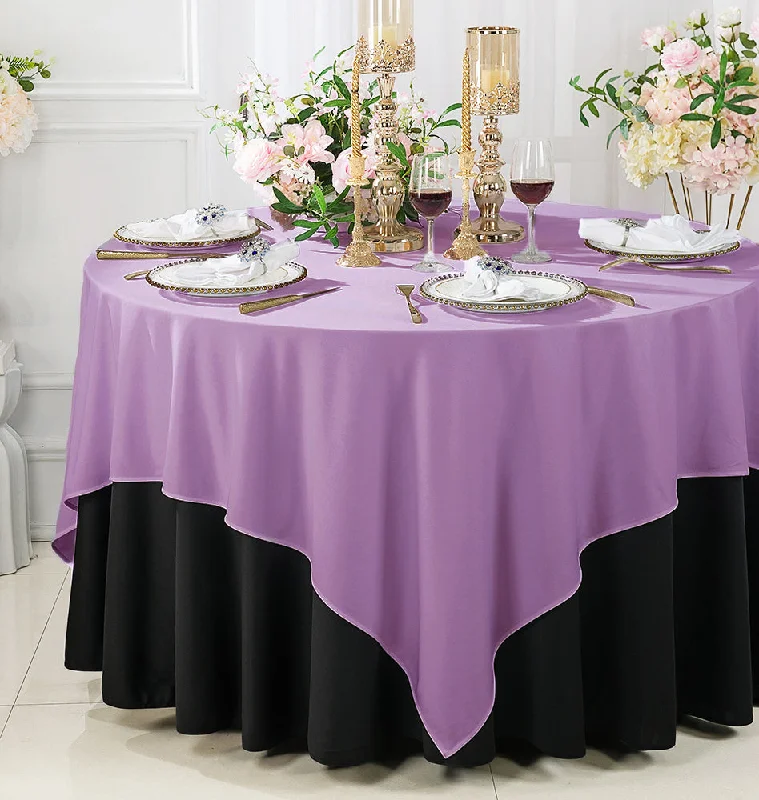 72"x72" Seamless Square Scuba (Wrinkle-Free) (240 GSM) Tablecloth /Table Overlay - Lilac (1pc)