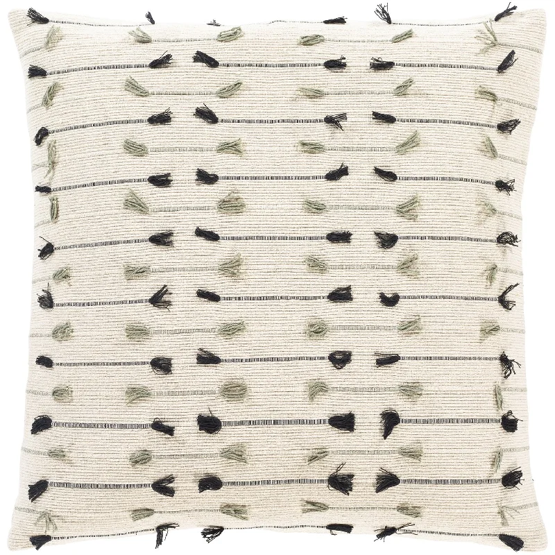 Justine Woven Pillow in Beige