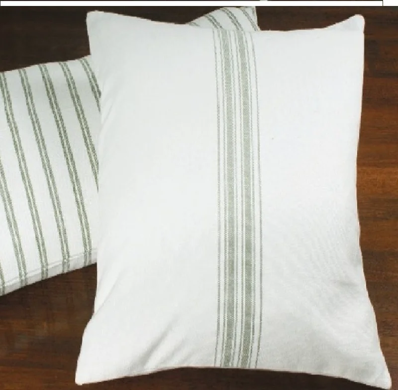 Grain Sack Sage Lumbar Pillow Cover LC164009