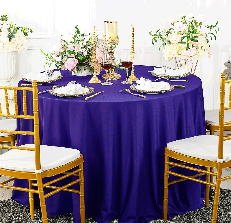 108" Seamless Round Scuba (Wrinkle-Free) (240 GSM) Tablecloth - Regency Purple (1pc)