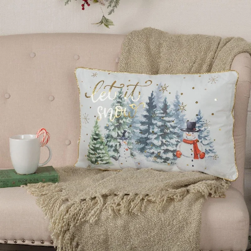 Let It Snow Pillow 14x22