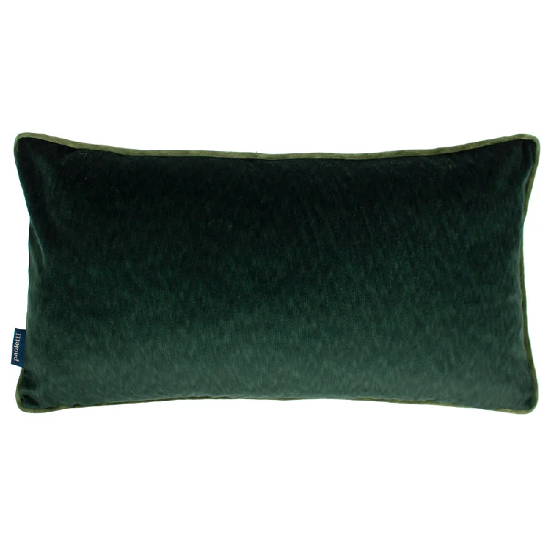 Torto Rectangular Opulent Velvet Cushion Emerald/Moss