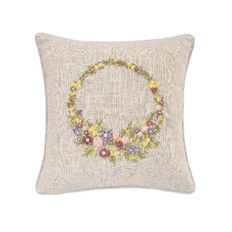 Spring Wreath Pillow