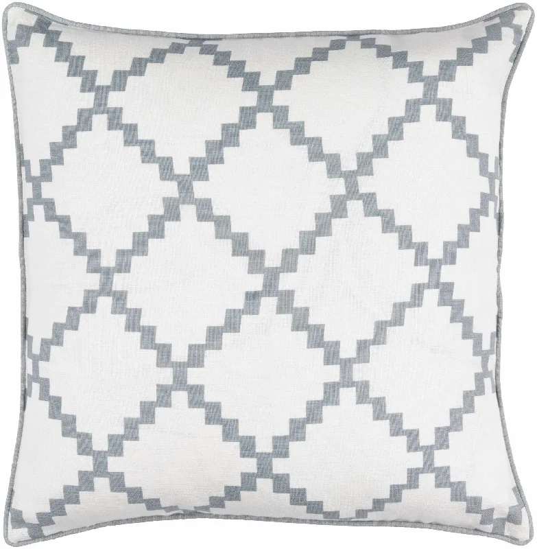 Hueysville Gray Diamond Pattern Throw Pillow - Clearance