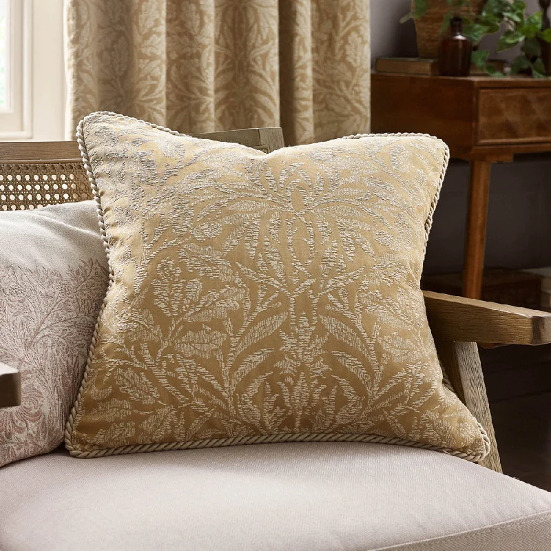 Acorn Tonal Jacquard Cushion Gold