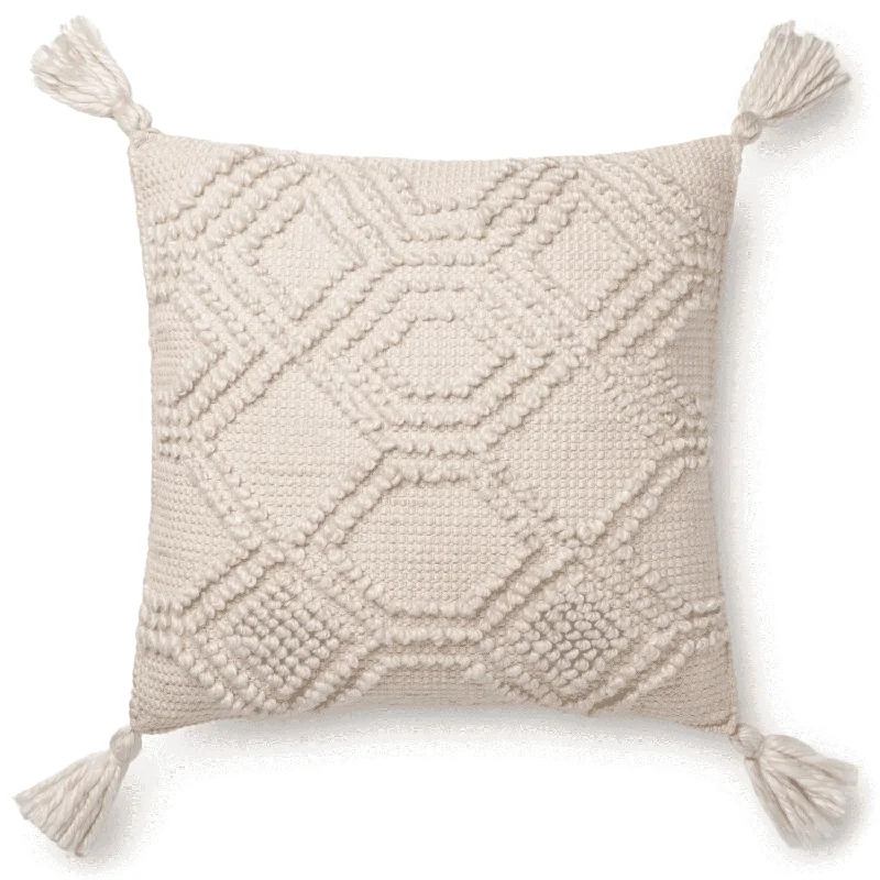 Ivory Pillow with Tassels