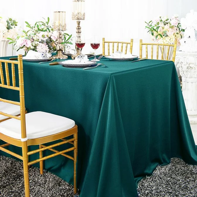 90"x156" Seamless Rectangular Scuba (Wrinkle-Free) (240 GSM) Tablecloth - Oasis (1pc)