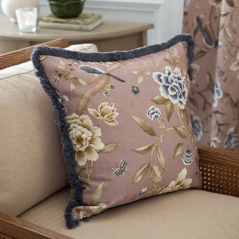 Porcelain Garden Chenille Cushion Blush