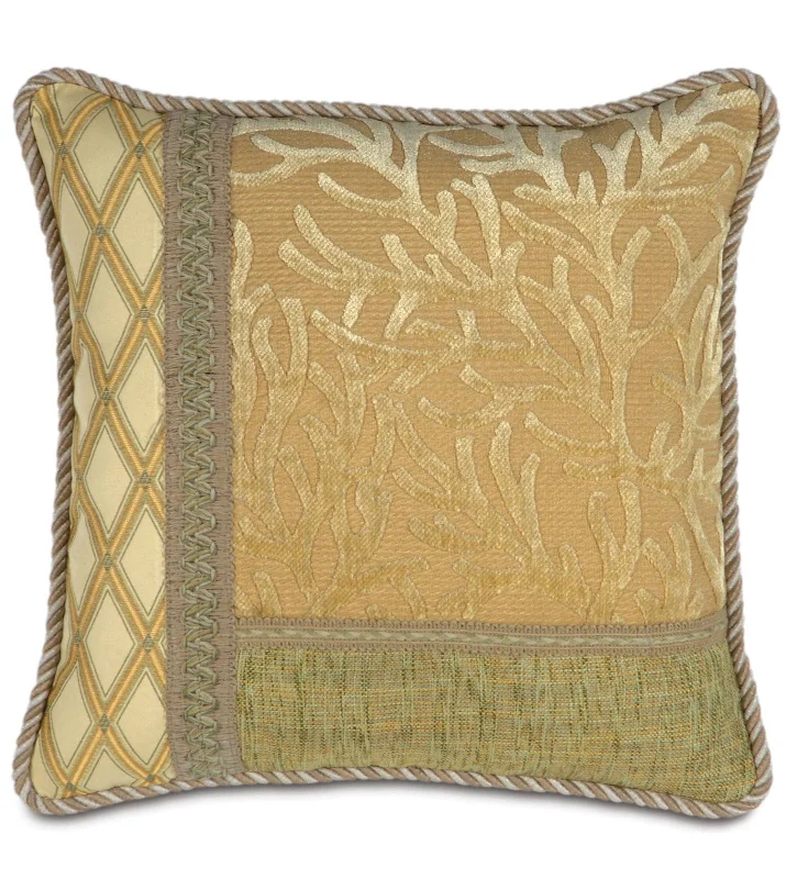 Augustus Gold Coast Collage Throw Pillow Cover 16x16