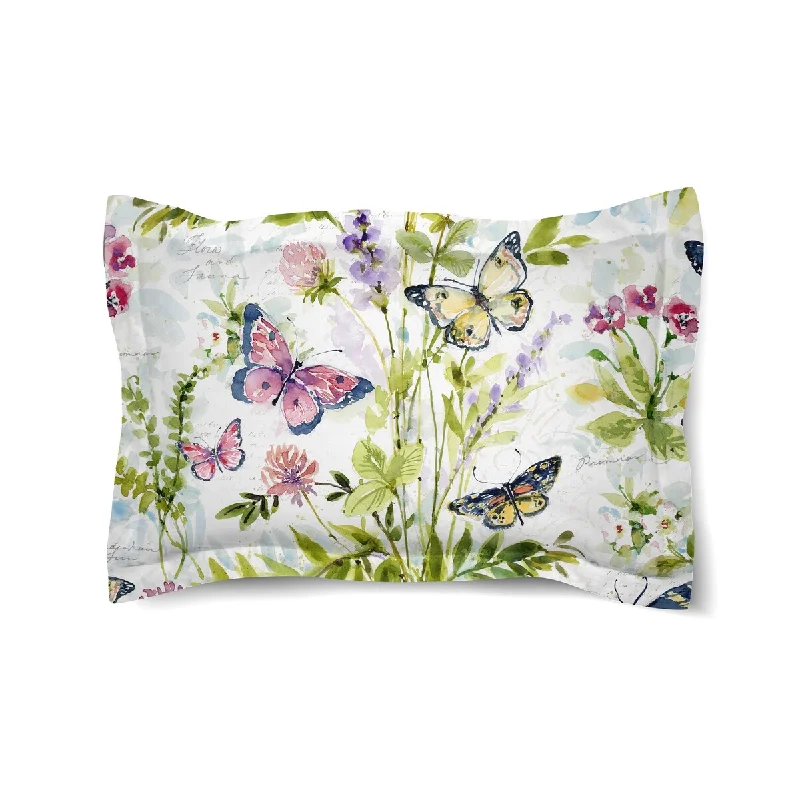 Laural Home Watercolor Butterflies Comforter Sham