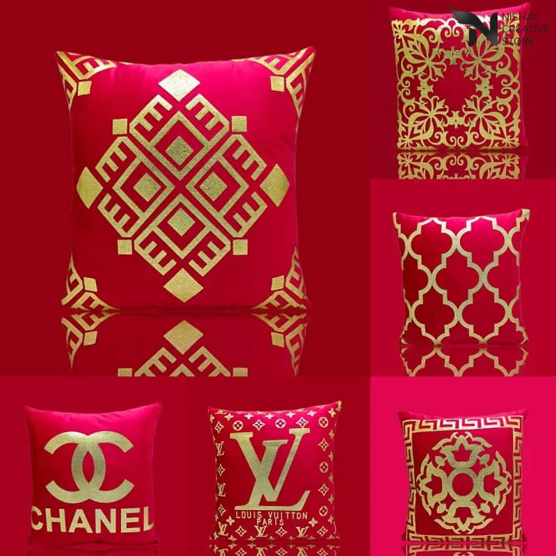 Velvet 6 PCs Digital Printed Cushions Cover Ds #214