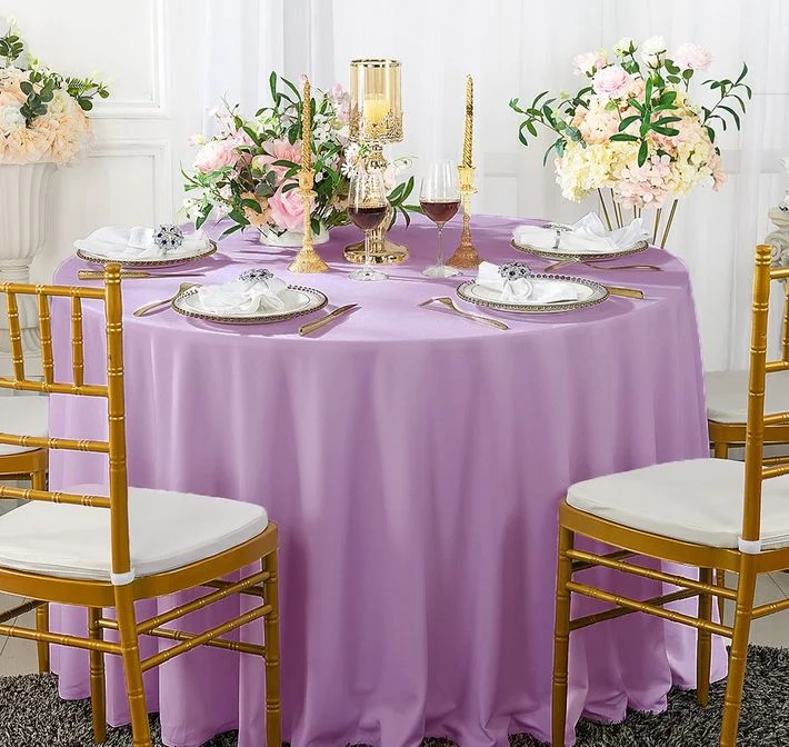 108" Seamless Round Scuba (Wrinkle-Free) (240 GSM) Tablecloth - Lilac (1pc)