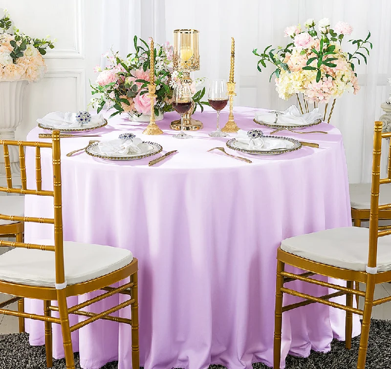 90" Seamless Round Scuba (Wrinkle-Free) (240 GSM) Tablecloth - Lavender (1pc)