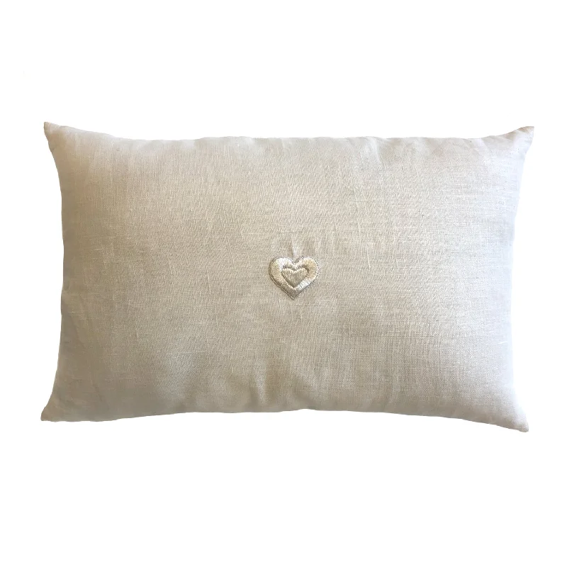 Love Love Pillow - Metallic Silver