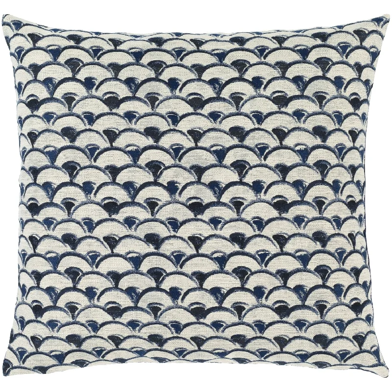 Sanya Bay Jacquard Pillow in Bright Blue