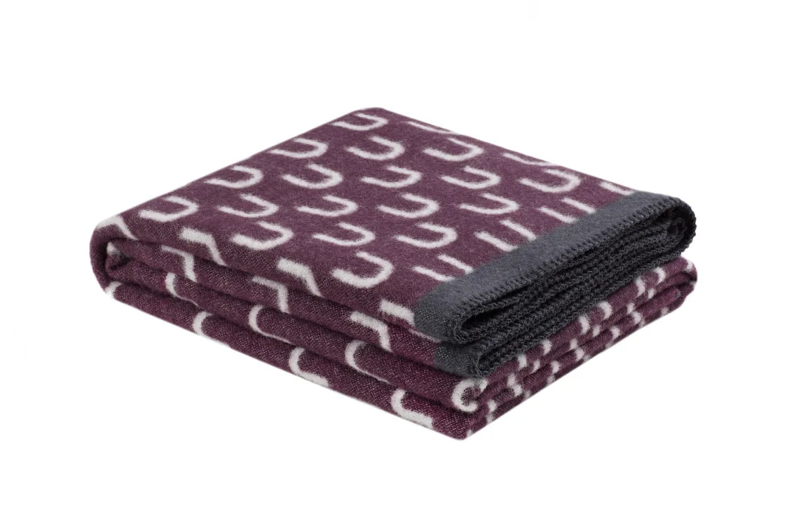 Arch / Aubergine / Grey Throw