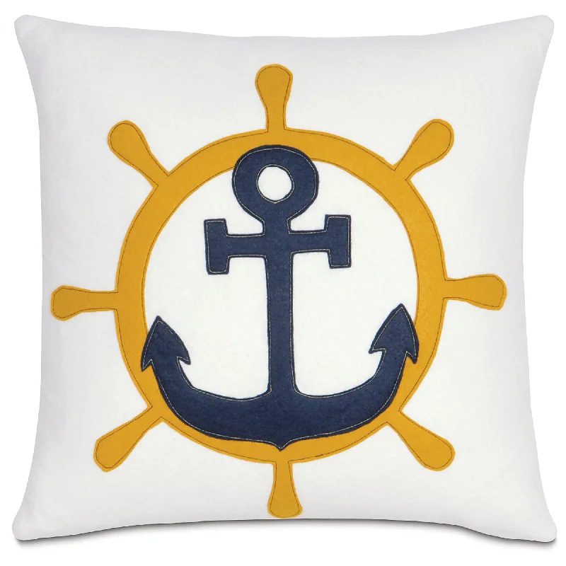 Nautical Sailor Throw Pillow Cover 18x18