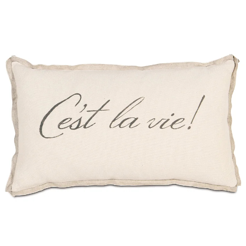 La Maison Block-Printed Lumbar Pillow Cover 13x22