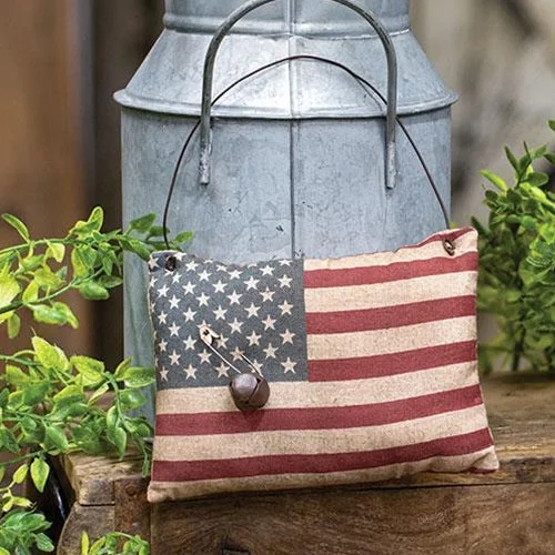 Primitive Flag Pillow Ornament