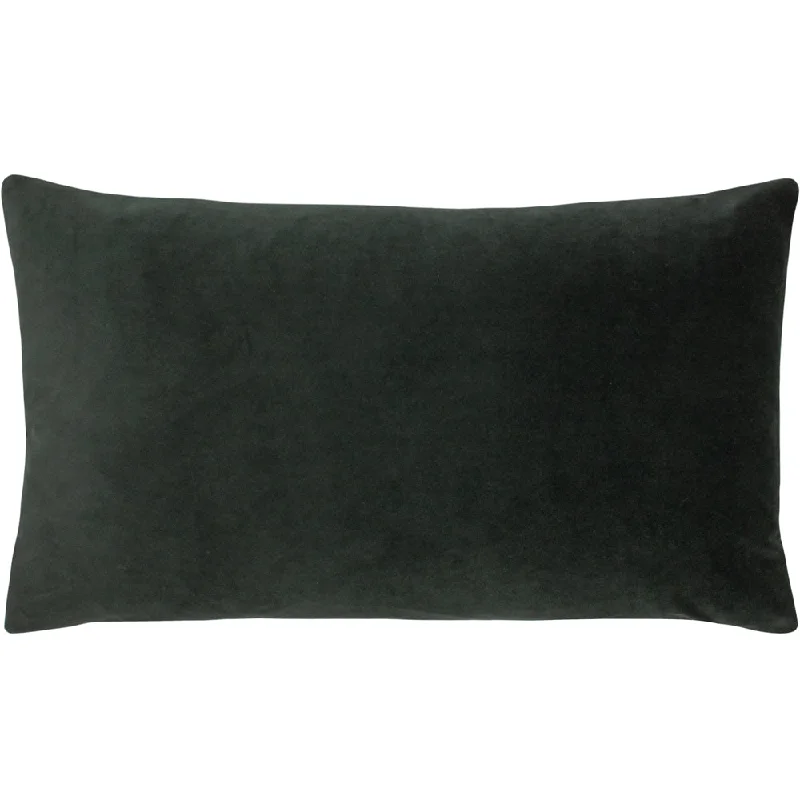 Sunningdale Velvet Rectangular Cushion Charcoal