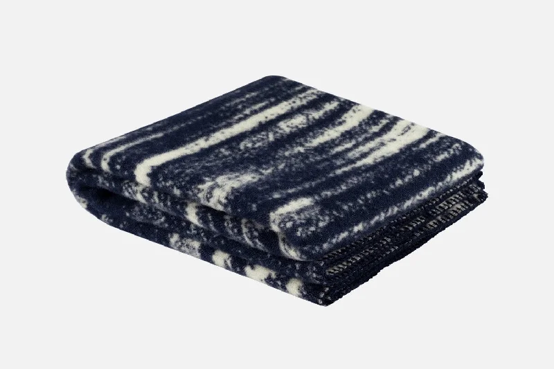 Glitch Pale Lemon / Navy Blue Throw