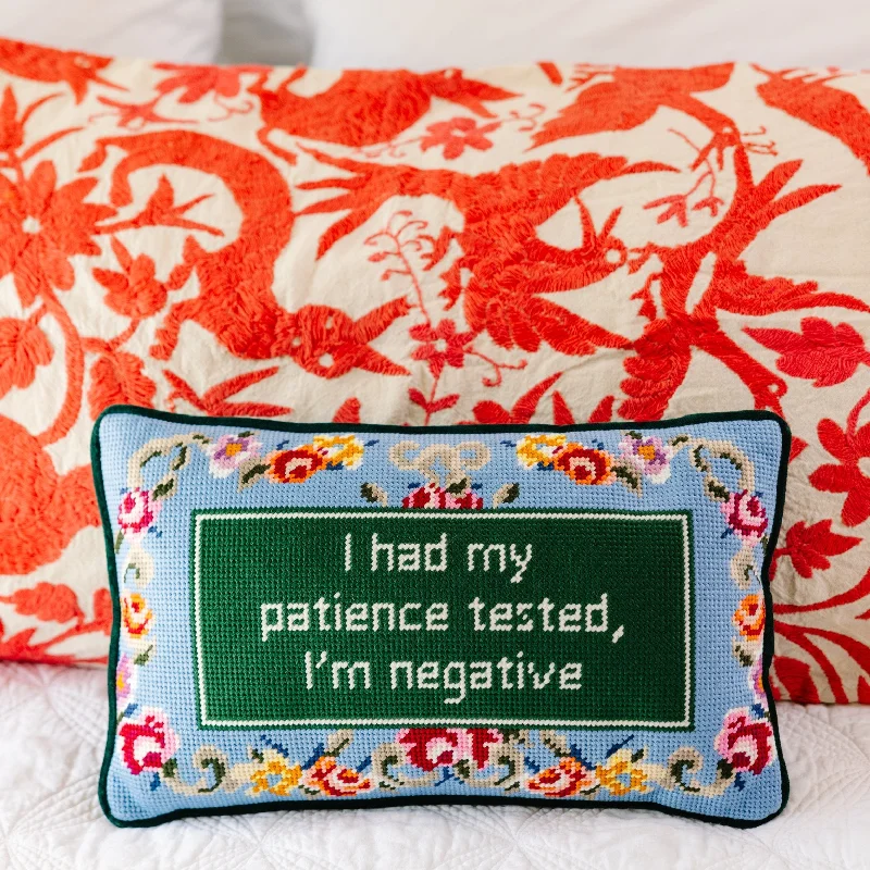 Patience Needlepoint Pillow