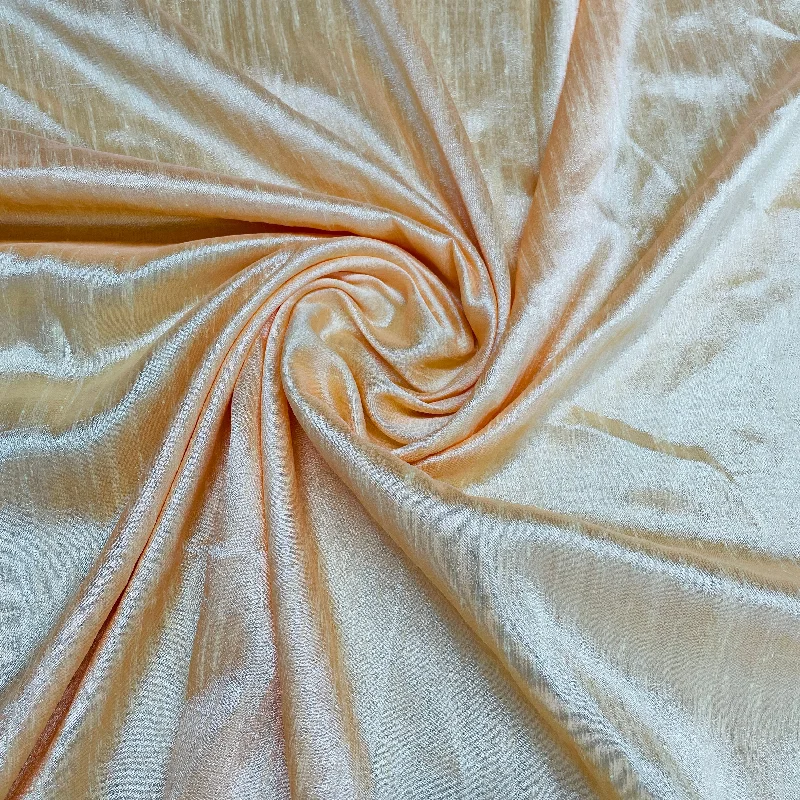 Light Orange Solid Raw Silk Fabric