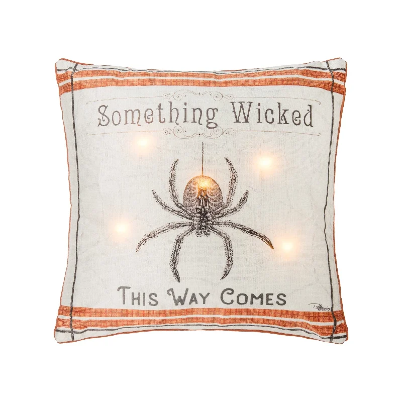 Wicked Spider LED Decorative Pillow