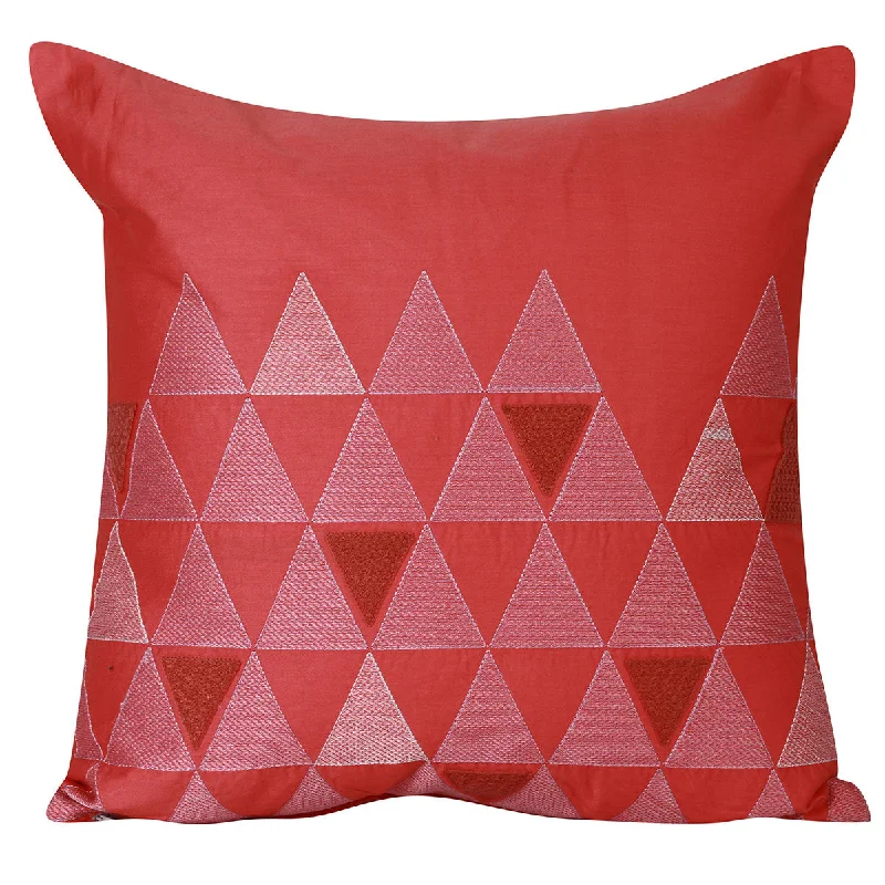 Graphic Triangle Embroidered Cushion Cover