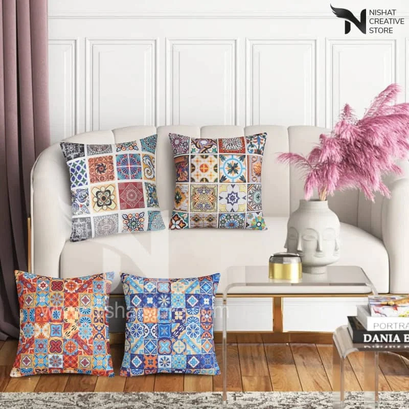 4 PCs Digital Printed Cushions Ds Cover #227