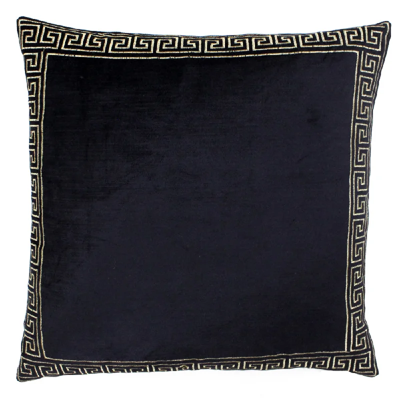 Apollo Embroidered Cushion Black/Gold