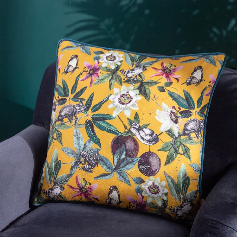 Wild Passion Creatures Cushion Yellow