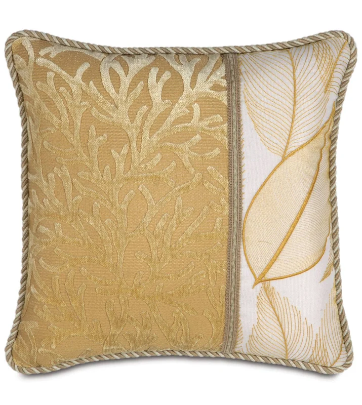 Augustus Gold Coast Tropical Throw Pillow Cover 18x18