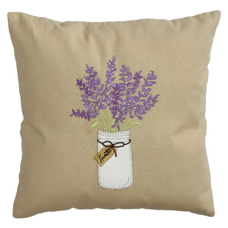 Lavender Mason Jar Pillow 14 In PL000034