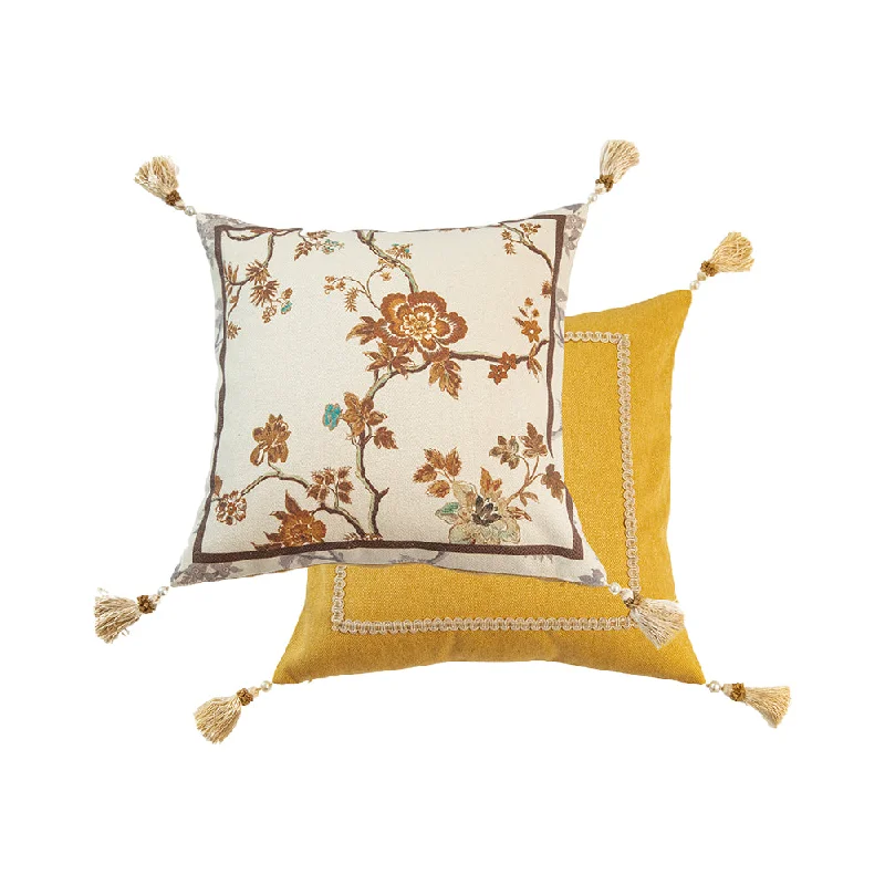 Viney Oriental Vintage Floral Pillow Cover