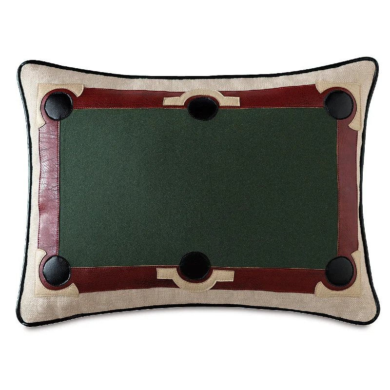 Man Cave Pool Table Decorative Pillow Cover 16x22