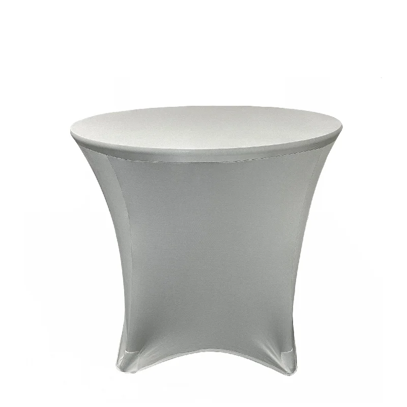 36 x 30 inch Lowboy Cocktail Spandex Table Cover Silver