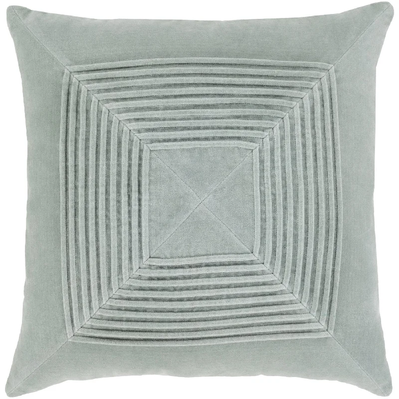 Akira Velvet Pillow in Ice Blue