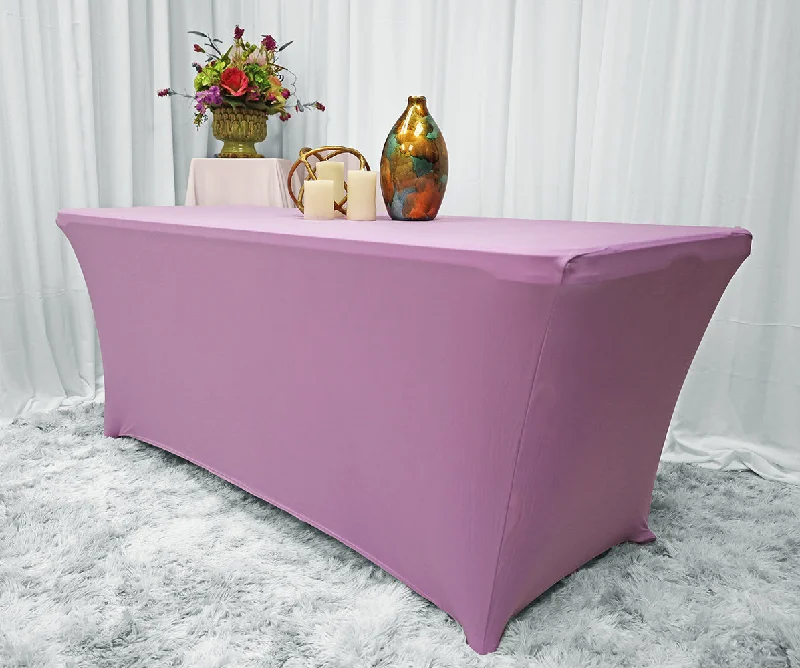 6 Ft Rectangular Spandex (220 GSM) Table Cover - Lilac (1pc)