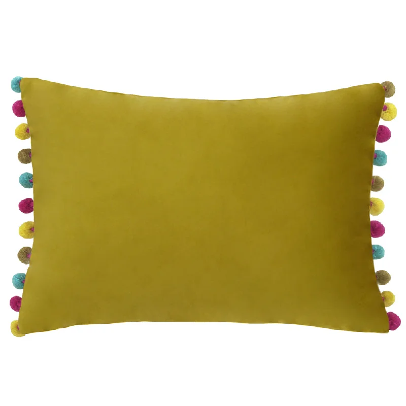 Fiesta Velvet Cushion Bamboo/Multicolour