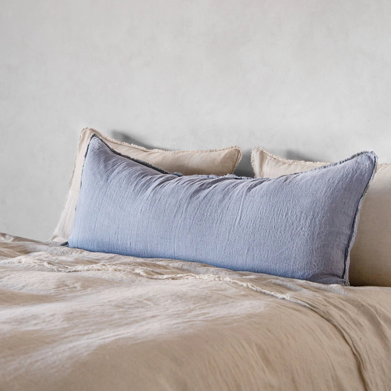 Flocca Linen Body Pillow - Azzura