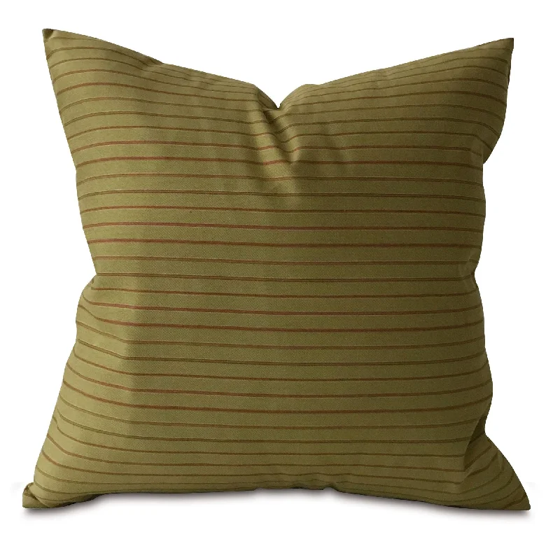 Sage and Rust Pinstriped Throw Pillow Cover 22x22