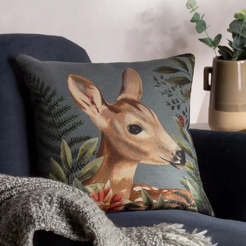 Forest Fawn Cushion Grey