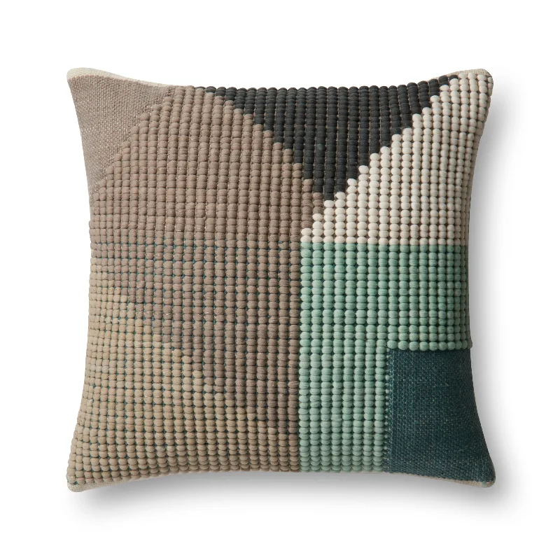 Teal & Multi Indoor/Outdoor Pillow Cover Only