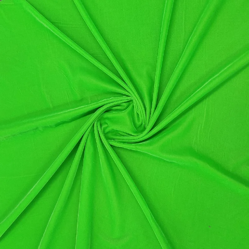 Green Solid Semi Velvet Fabric