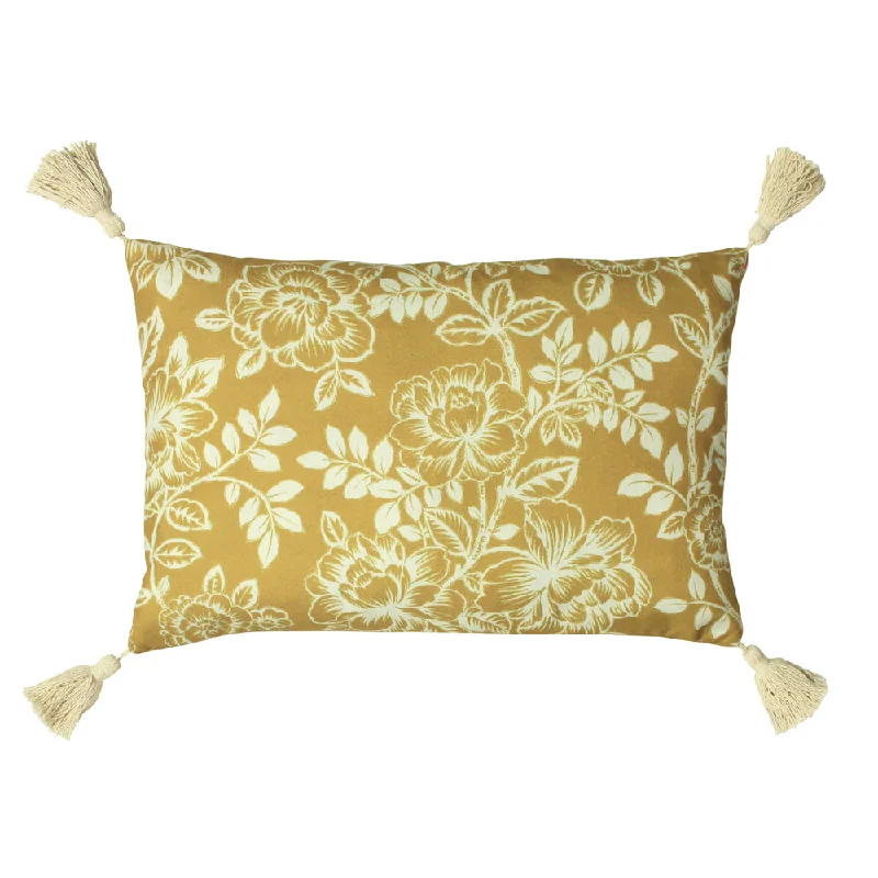 Somerton Floral Cushion Honey