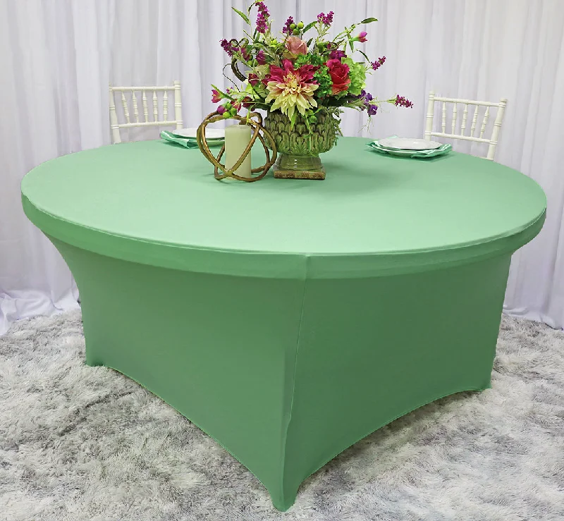 6 Ft Round Spandex (220 GSM) Table Cover - Sage Green (1pc)