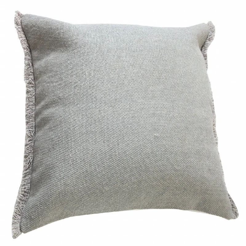 20" X 20" Microchip Gray And Light Gray 100% Cotton Zippered Pillow